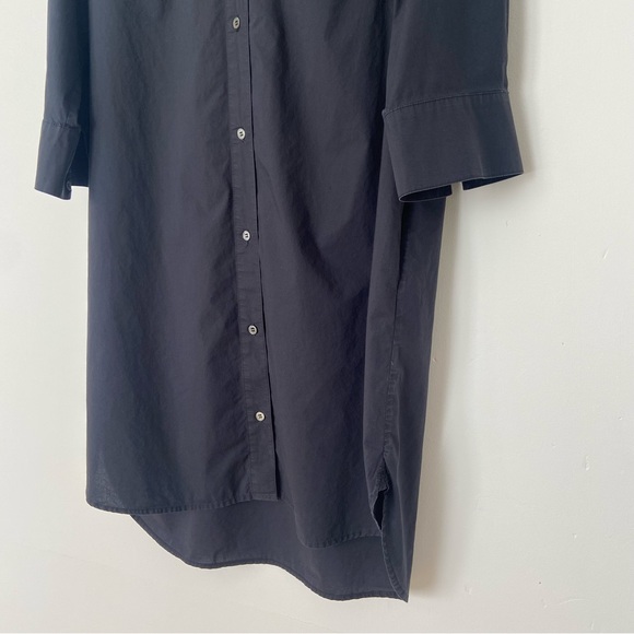 FRAME Le Poplin Shirt Dress in Black size Large - Picture 5 of 9